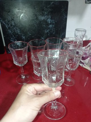 Juego de vasos de cristal