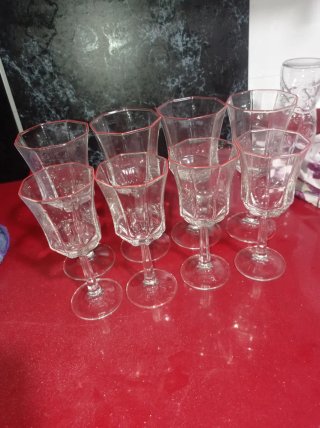 Juego de vasos de cristal