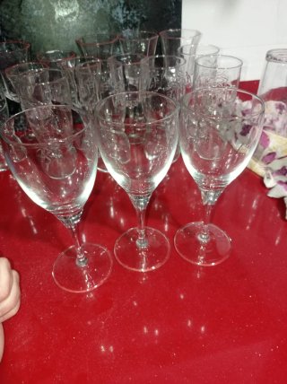 Juego de vasos de cristal