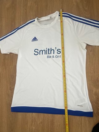 Camiseta Adidas Blanca y Azul