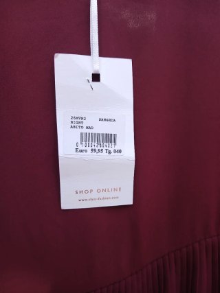 Abito elegante donna bordeaux