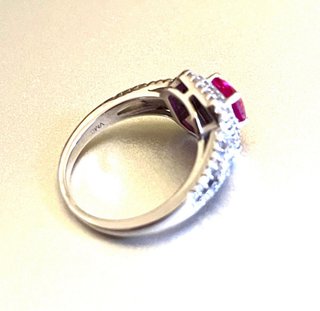 Anillo Plata Ley 925 Rubí  Talla 7 ( como pandora)