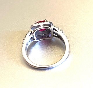 Anillo Plata Ley 925 Rubí  Talla 7 ( como pandora)