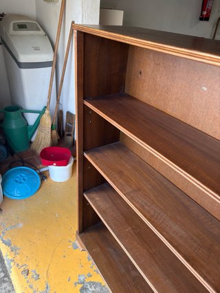 Librería Vintage Mid-Century- Madera Real de Nogal