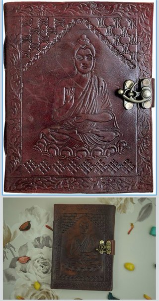 Diario Cuero Gautum Buddha 20x16cm