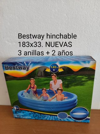 Piscina hinchable Bestway 183x33 cm 3 anillas