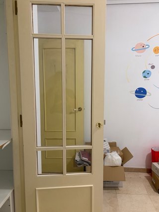 Puertas de armario con cristal y marco