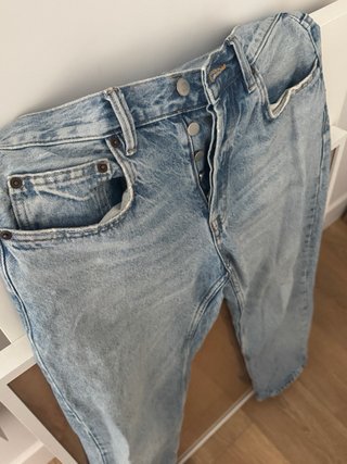 Pantalones vaqueros Zara azul claro M