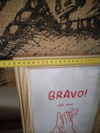 Cornice 30x40 con stampa Bravo!