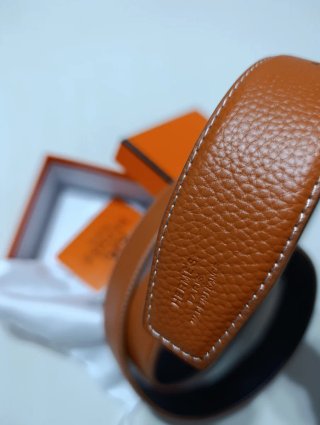 Cinturón Hermes Marrón/Naranja Piel