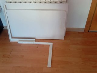 Escritorio blanco 1x0,5m sin patas