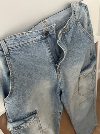 Jeans Zara Baggy Hombre Azul Claro Talla M