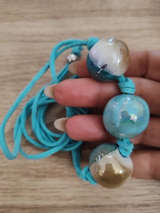 Collana con sfere ceramica greca