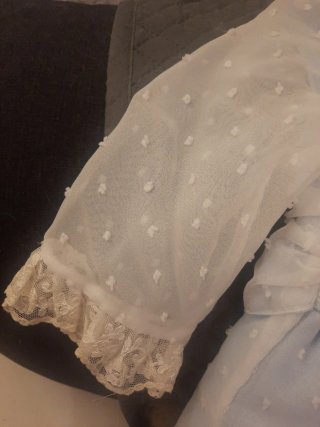 Vestido niña eventos azul y blanco talla 5 años