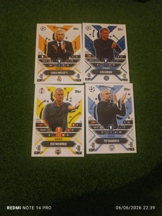 Cartas de fútbol Topps Managers