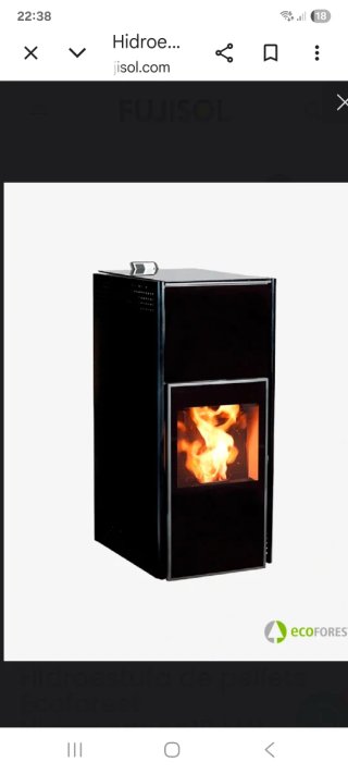 Hidroestufa Ecoforest Hidrocopper 18 kW