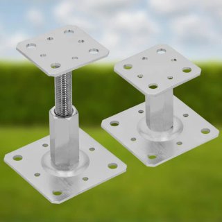 Soporte poste galvanizado atornillar