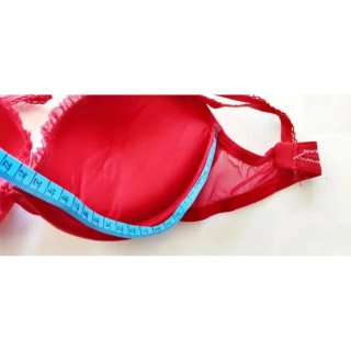 Conjunto sujetador y culotte tul rojo