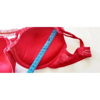 Conjunto sujetador y culotte tul rojo