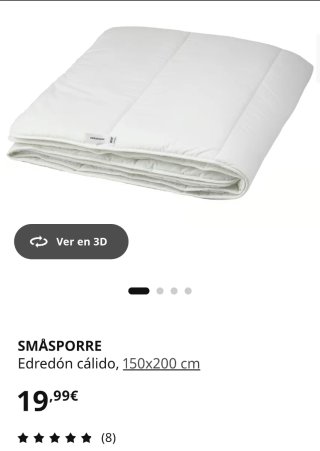 Edredón SMÅSPORRE 150x200 cm blanco