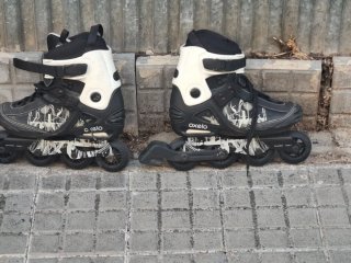 Patines en línea Axelle negros y blancos