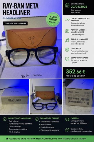 Ray-Ban Meta Headliner Gen 2 Gafas transitions