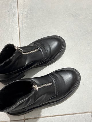 Botines negros cremallera mujer T38