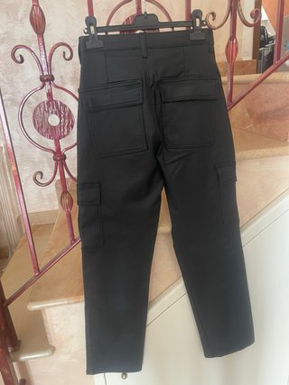 Pantaloni pelle neri TgS