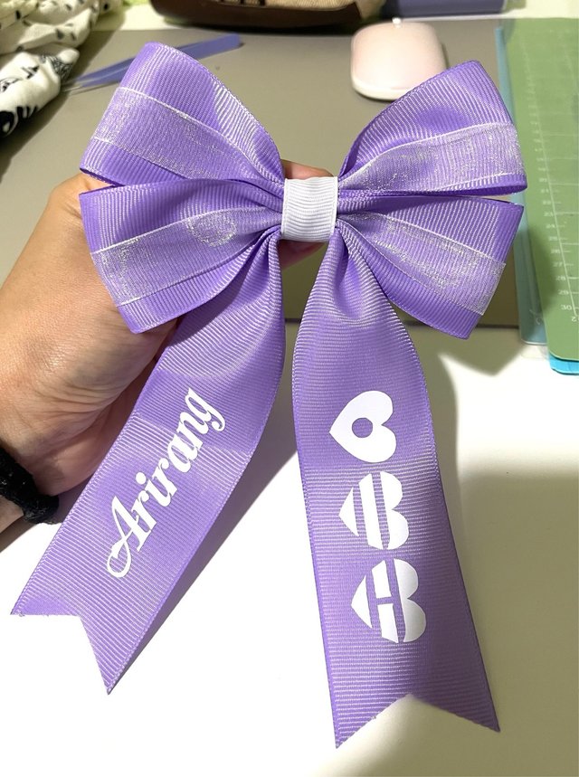 Lazo Morado Arirang con Corazones
