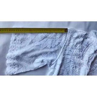 Caftán blanco tul bordado talla única