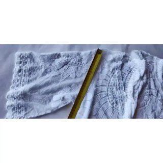 Caftán blanco tul bordado talla única