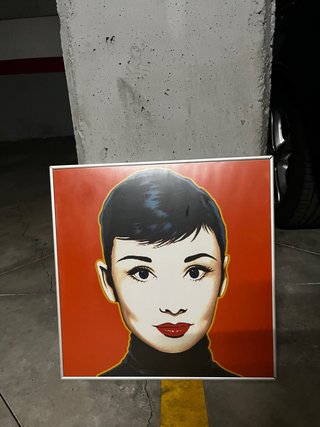 Cuadro Audrey Hepburn Rojo
