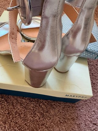 Sandalias plateadas Marypaz Talla 39