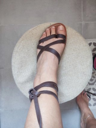 Sandali Marrone vera pelle