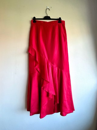 Vestido de fiesta rojo dos piezas