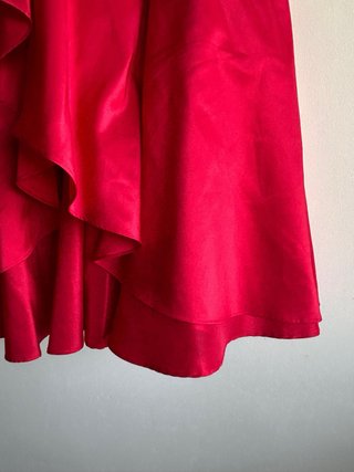 Vestido de fiesta rojo dos piezas