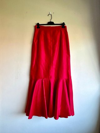 Vestido de fiesta rojo dos piezas