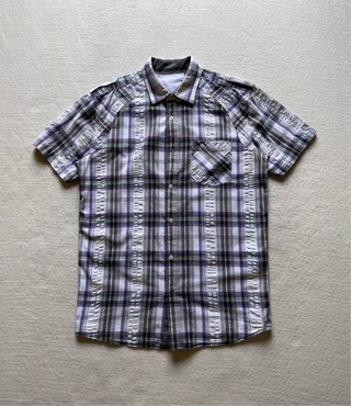 Camisa cuadros manga corta M