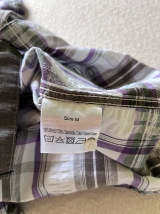 Camisa cuadros manga corta M