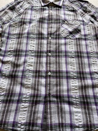 Camisa cuadros manga corta M