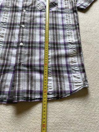 Camisa cuadros manga corta M