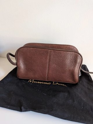 Neceser bolso Massimo Dutti Piel Marrón