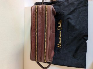 Neceser bolso Massimo Dutti Piel Marrón