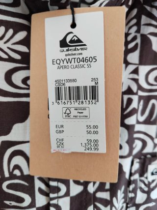 Camisa Quiksilver Estampada Manga Corta