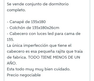 Conjunto Canapé, Colchón y Cabecero LED
