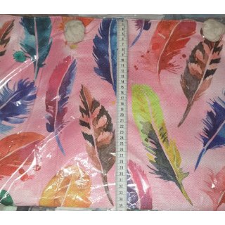 Bolsa de playa con estampado de plumas