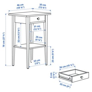 Mesita Noche Blanca Ikea Hemnes