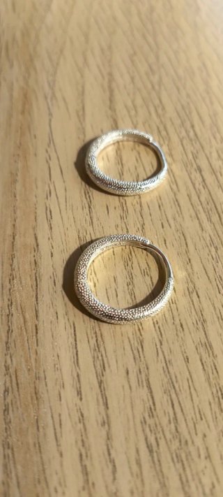 Pendientes de aro con baño de plata 925