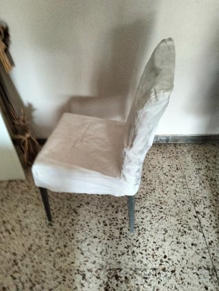 6 Fundas Silla Comedor IKEA Beige el precio es tod