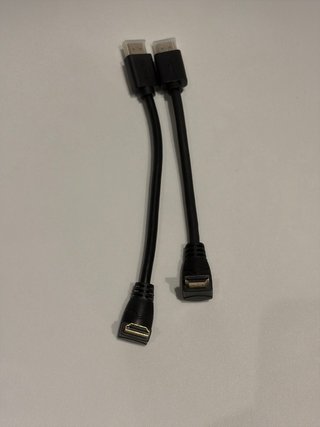 2 Cables HDMI Cortos Angulados aprox 18 cm